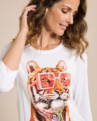 Produktabbildung 5 für Shirt mit platziertem Tigerdruck