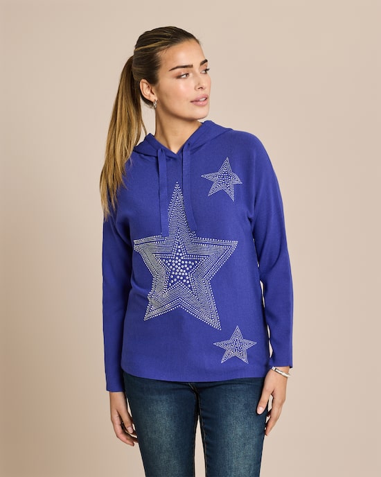 Produktabbildung für Kapuzenpullover mit Sternapplikation