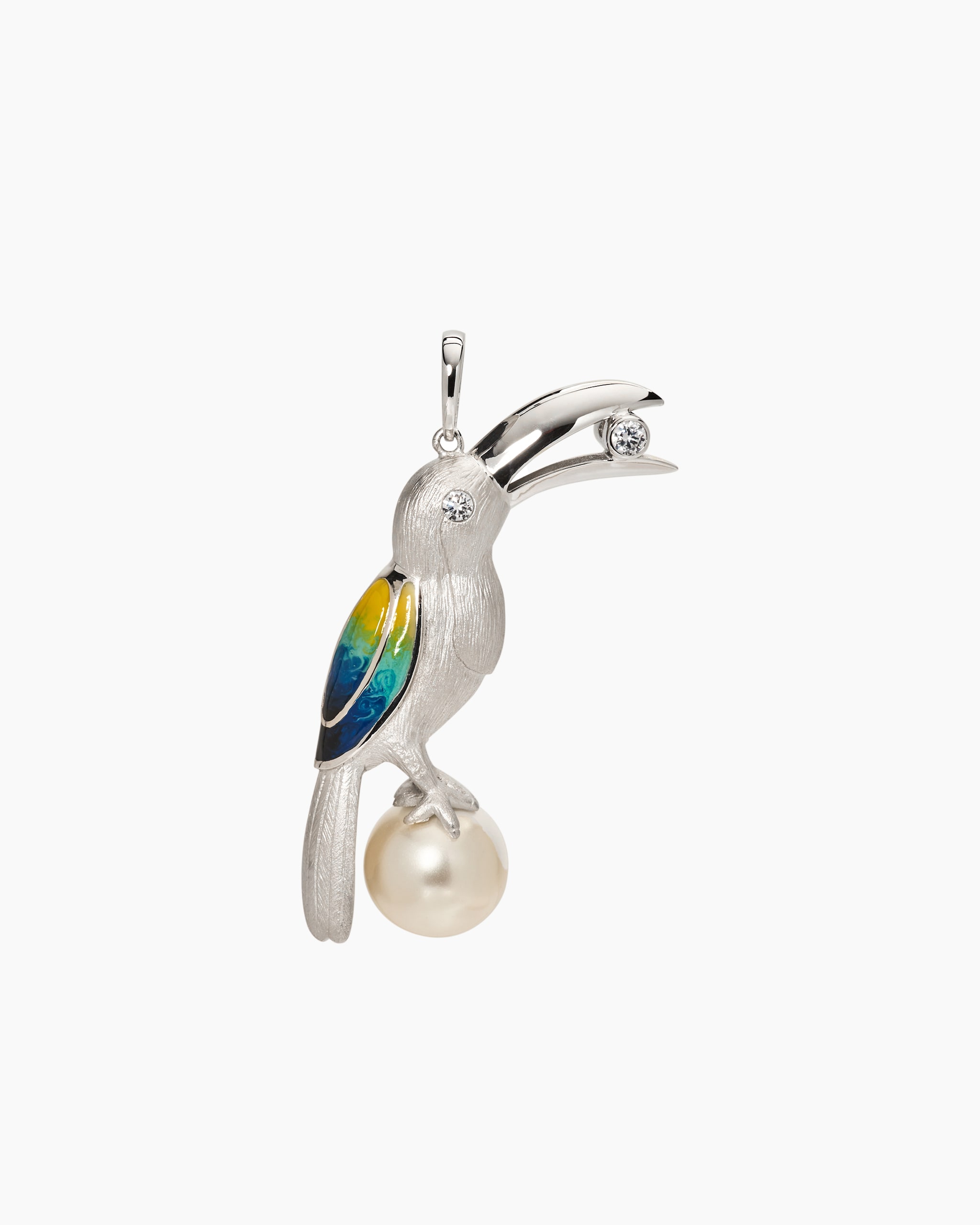 Produktabbildung für Anhänger "Tukan" mit MK-Perle 16mm und Zirkonia