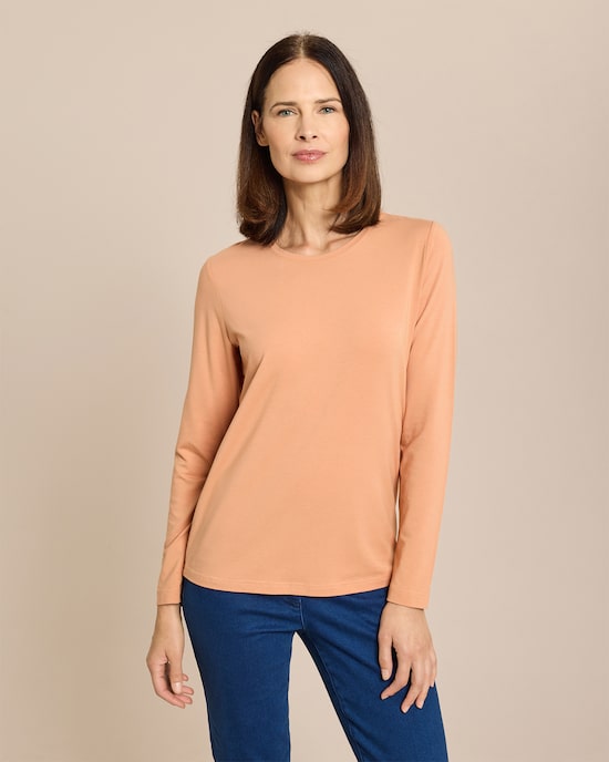 Produktabbildung für Shirt Baumwoll-Modal-Mix langarm