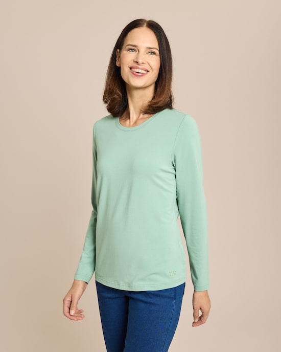 Produktabbildung für Shirt Baumwoll-Modal-Mix langarm