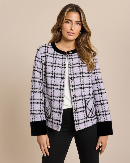 Produktabbildung für Couture Blazer-Jacke mit Karomuster