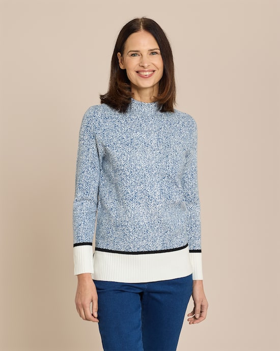 Produktabbildung für Pullover mit Stehkragen