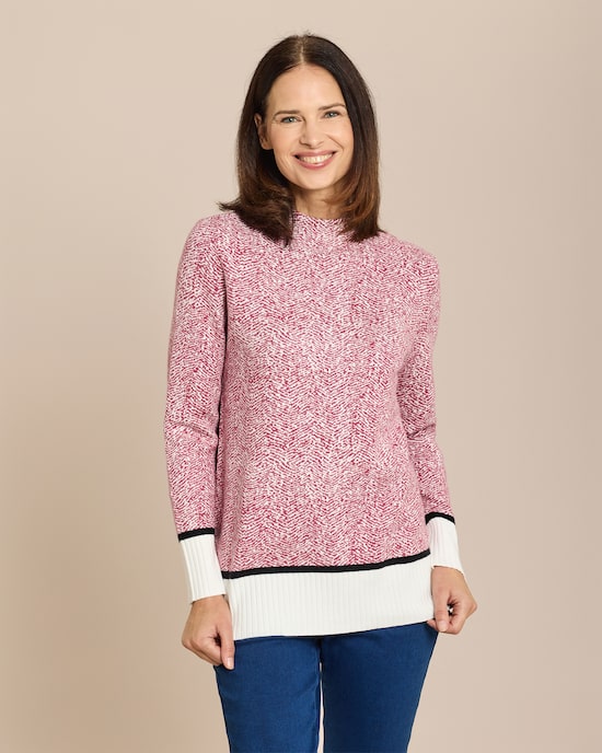 Produktabbildung für Pullover mit Stehkragen