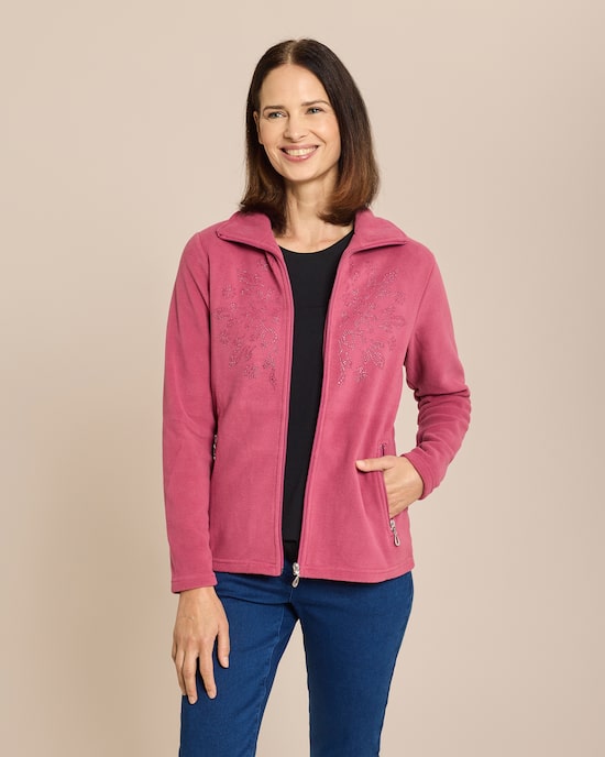 Produktabbildung für Fleecejacke mit Strass-Deko