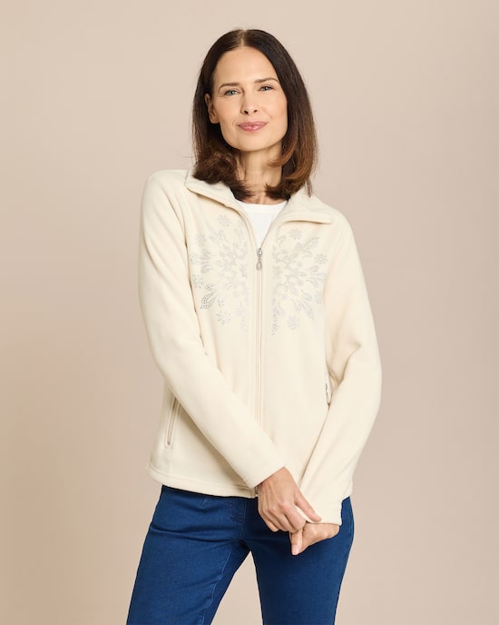 Produktabbildung für Fleecejacke mit Strass-Deko