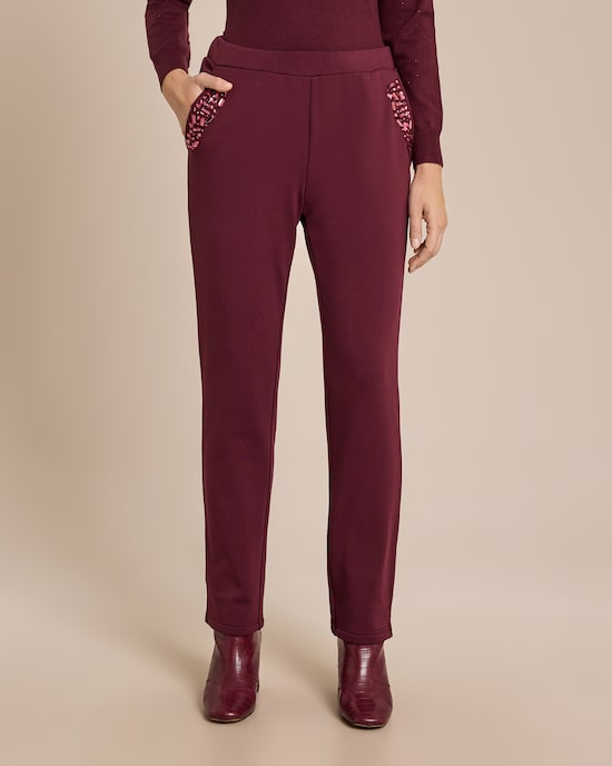 Produktabbildung für Winterjersey-Hose mit Steinchenbesatz