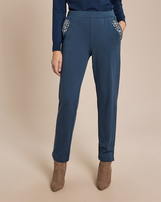 Produktabbildung für Winterjersey-Hose mit Steinchenbesatz