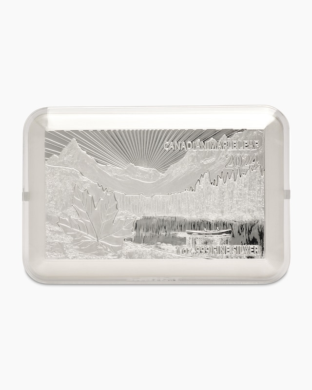 Premium Size Silver Bar Maple Leaf 2024