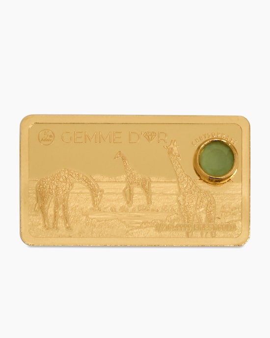 Produktabbildung für Goldbarren Gemme d'or Chrysopras grün