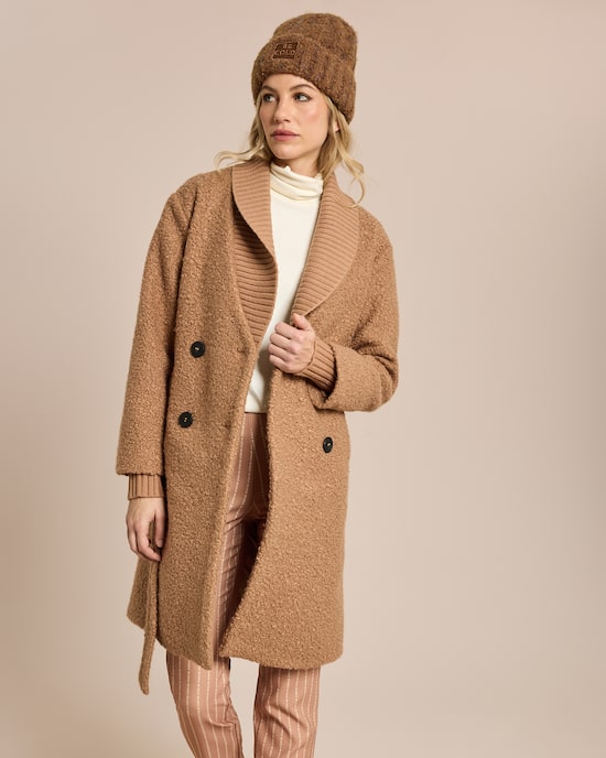 Produktabbildung für Mantel mit Strickrevers