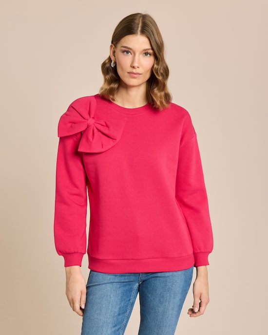 Produktabbildung für Sweatshirt mit großer Schleife