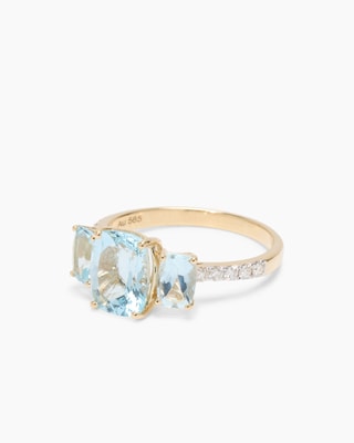Produktabbildung 2 für Ring mit Aquamarin & Brillanten