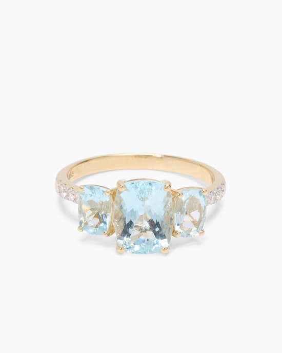 Produktabbildung für Ring mit Aquamarin & Brillanten