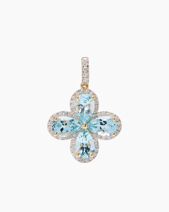 Produktabbildung für Anhänger mit Aquamarin + Brillanten