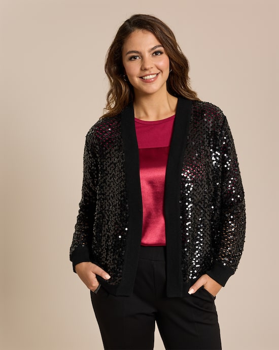 Produktabbildung für Cardigan mit Pailletten