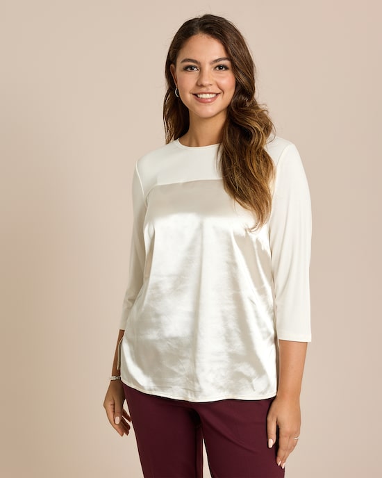 Produktabbildung für Shirt mit Satin Besatz