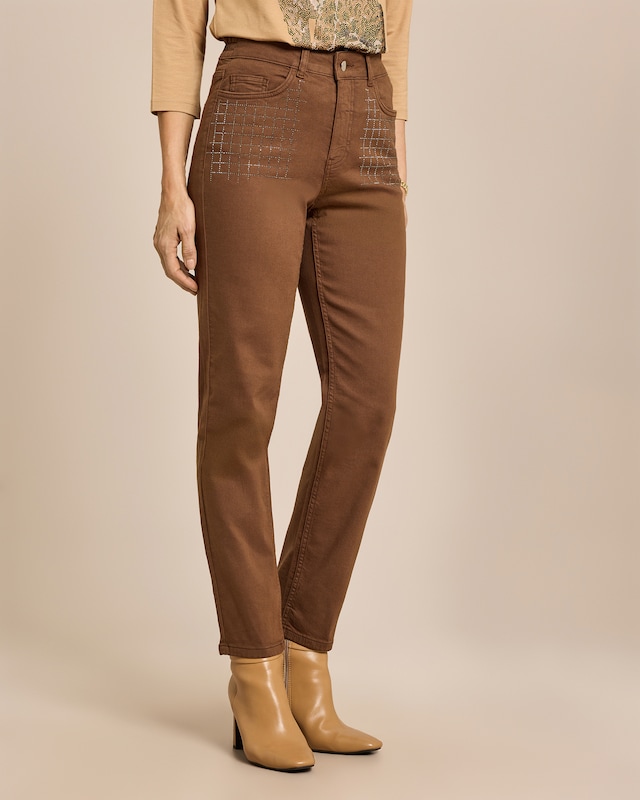 Jeans mit Strassdeko