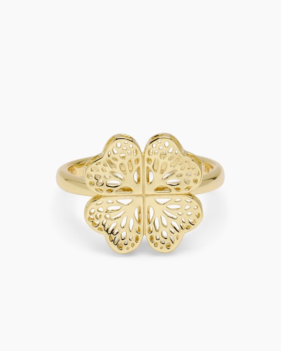 Produktabbildung für Ring mit Kleeblatt und Baum des Lebens