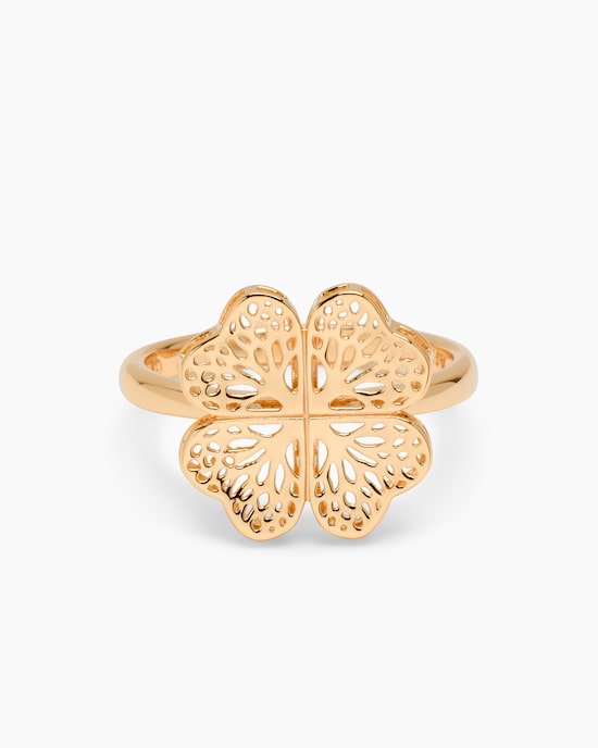 Produktabbildung für Ring mit Kleeblatt und Baum des Lebens