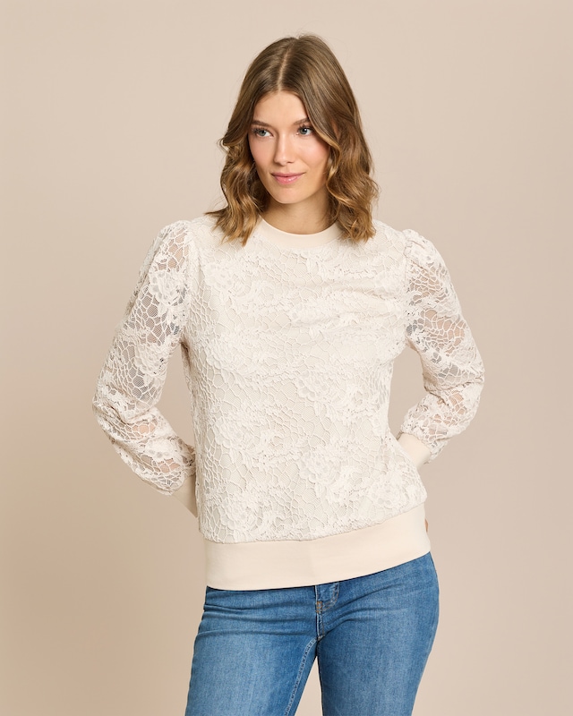 Sweatshirt aus Spitze