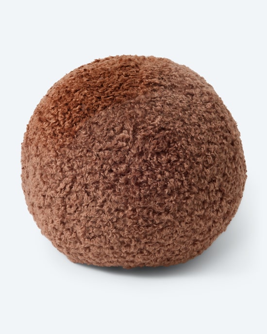 Produktabbildung für Kissen in Teddy-Optik, rund