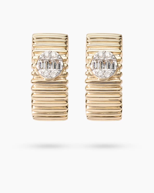 Ohrstecker mit Brillanten & Diamanten ca. 0,09 ct