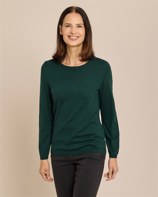 Pullover mercerisierter Wollanteil