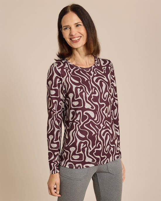 Produktabbildung für Feinstrick Shirt bedruckt mit Mélange