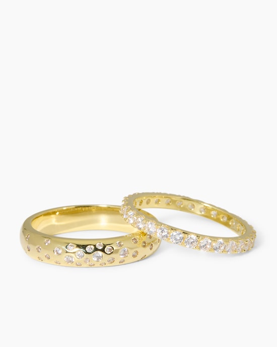 Produktabbildung für Ring-Set mit Zirkonia, 2-teilig