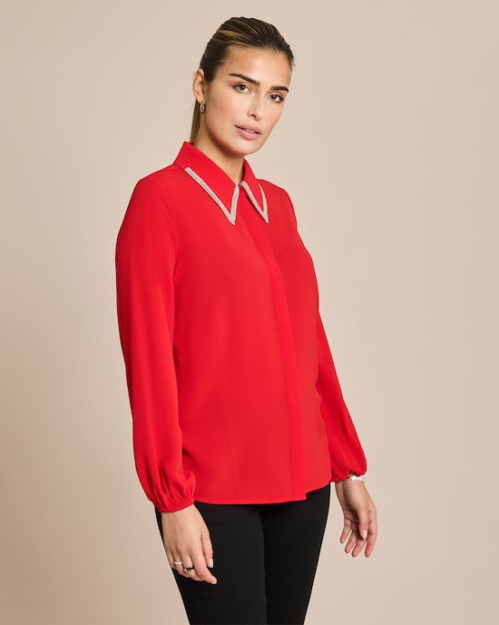 Produktabbildung für Bluse mit Strassbesatz