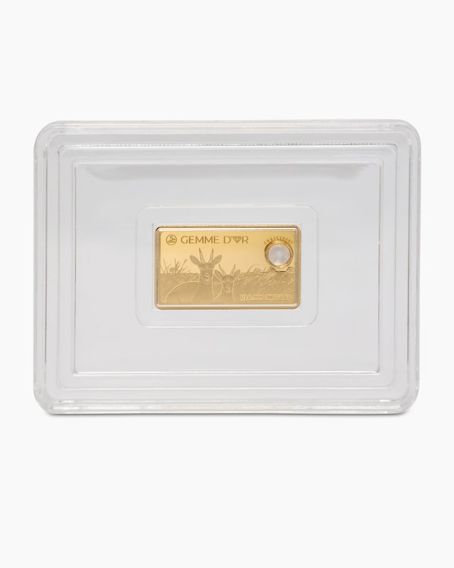 Goldbarren Gemme d'or Namibia Chalcedon