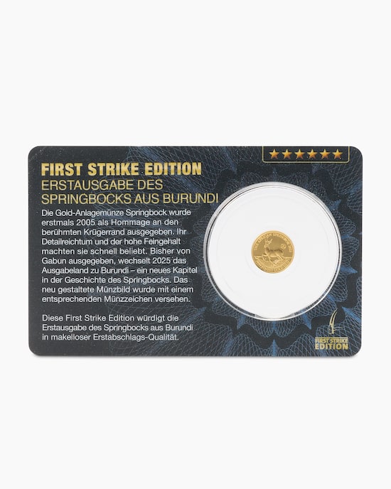 Produktabbildung für Goldmünze Springbock