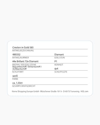 Produktabbildung 4 für Brillant- & Diamant-Creolen ca. 1,50 ct
