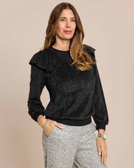 Produktabbildung für Shirt mit Rüschendetails