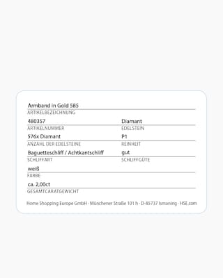Produktabbildung 3 für Diamant-Armband ca. 2,00 ct
