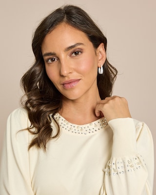 Produktabbildung 5 für Pullover mit Perlen Deko