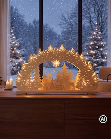 Produktabbildung für 3D-Lichterbogen "Waldidylle"