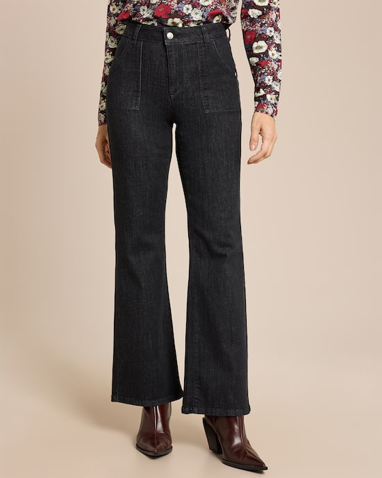 Produktabbildung für Denim Hose mit aufgesetzten Taschen