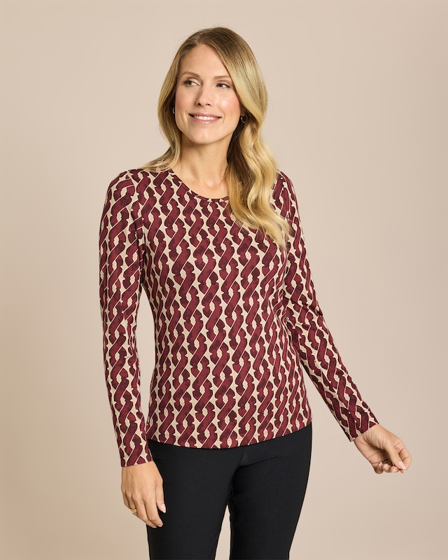 Shirt Zopfoptik-Druck