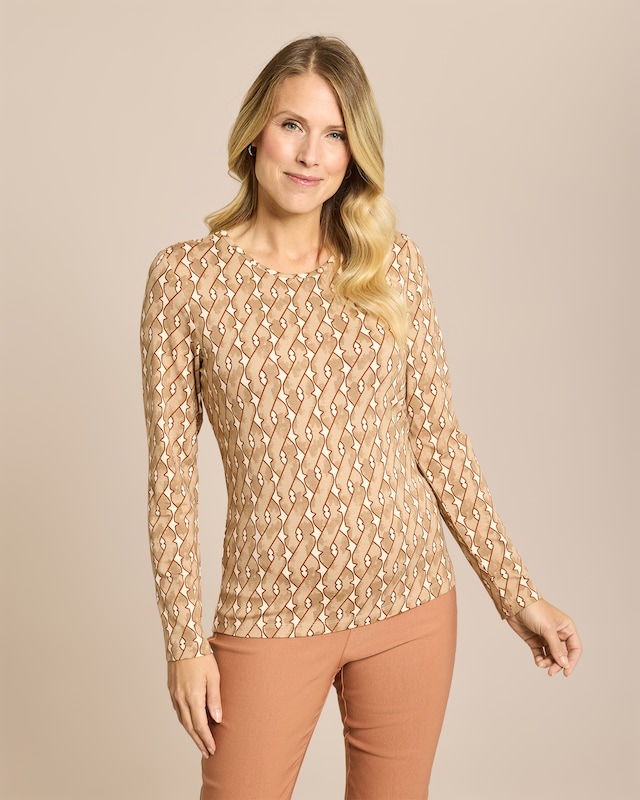 Shirt Zopfoptik-Druck