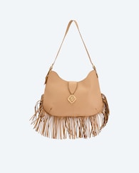 Produktabbildung für Lederbeuteltasche mit Fransen