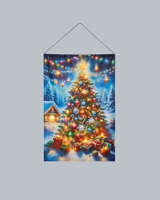 Produktabbildung 2 für LED-Stoff-Wandbild "Weihnachtsbaum"