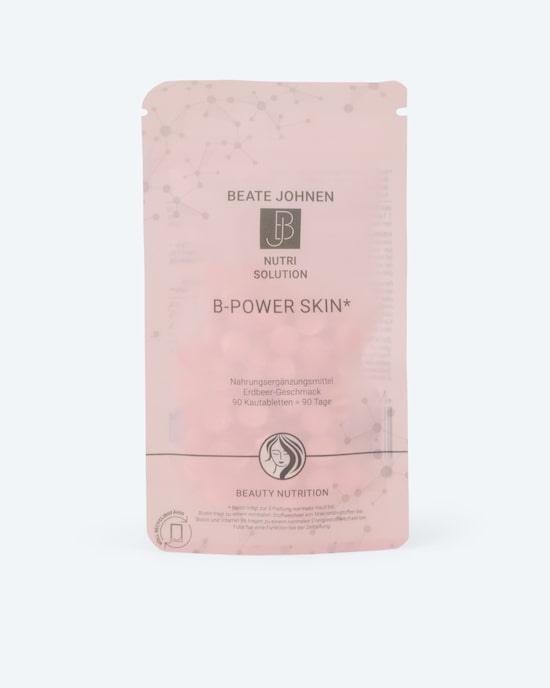 Produktabbildung für B-Power Skin Kautabletten Erdbeer 90 Stk.