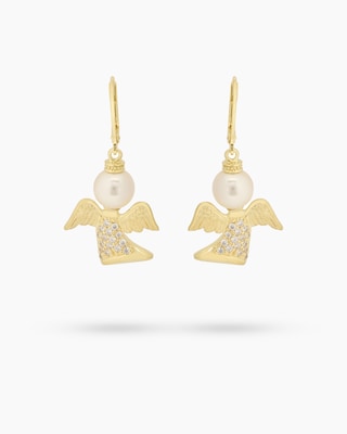 Produktabbildung 3 für Ohrhänger "Engel" mit MK-Perlen 8mm & Zirkonia