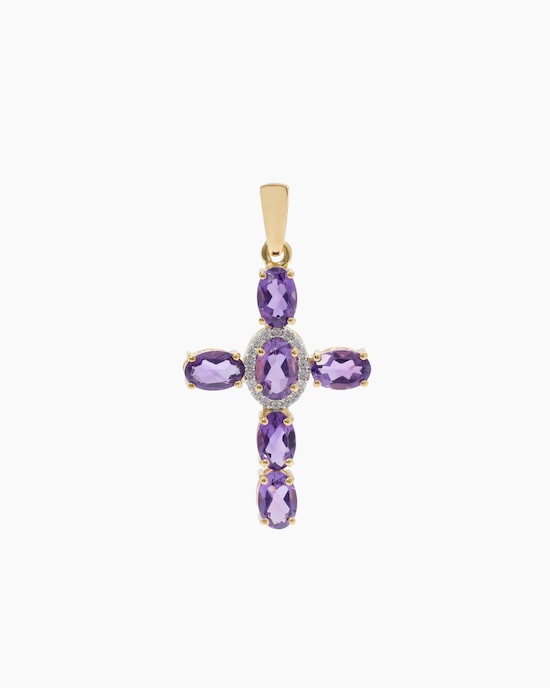 Produktabbildung für Anhänger mit Amethyst & Zirkon