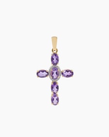 Produktabbildung für Anhänger mit Amethyst & Zirkon