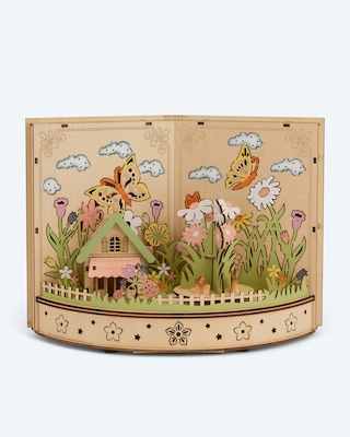 Produktabbildung 1 für LED-Holzdekoration "Frühlingsbuch"