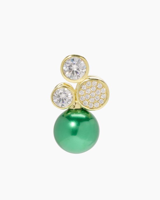 Produktabbildung für Anhänger mit Muschelkernperle 14 mm und Zirkonia