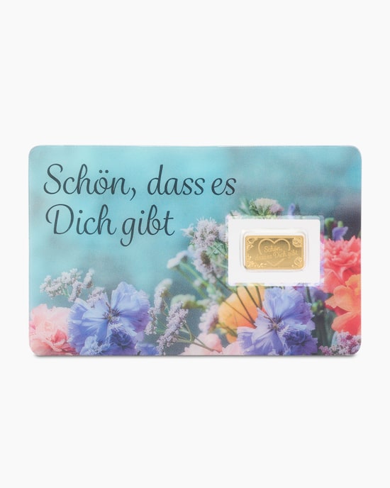 Produktabbildung für Goldbarren "Schön, dass es Dich gibt"